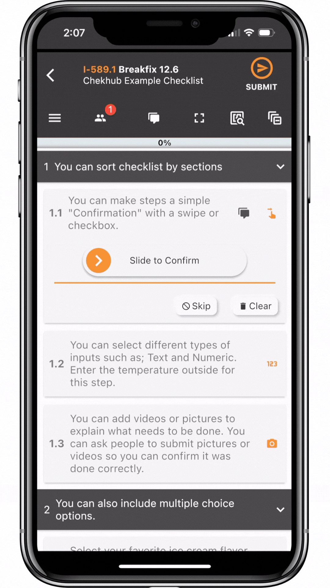 Freeze control mobile vid